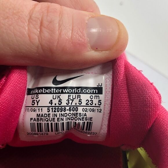 Nike Free Run 3 GS Spark Pink Volt Youth R… - Picture 4 of 8